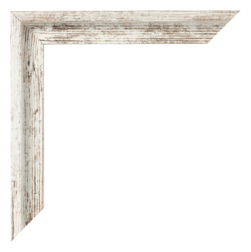 Lyon MDF Schattenfugenrahmen Weiss Vintage Ecke | Yourdecoration.at
