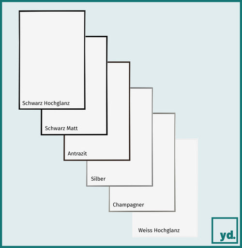 Bilderrahmen 25x25 cm - Gold - Kunststoff - Evry