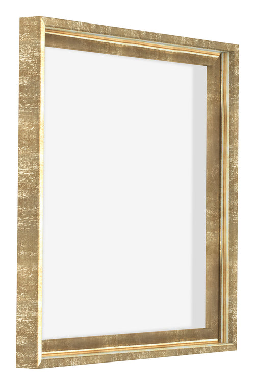 Lyon MDF Schattenfugenrahmen 1 1 Gold Antik Vorne Schrag | Yourdecoration.at