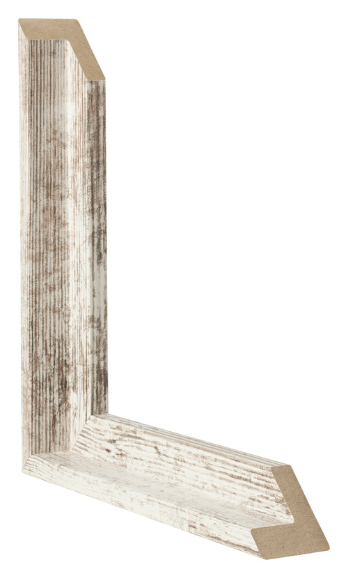 Lyon MDF Schattenfugenrahmen Weiss Vintage Querschnitte | Yourdecoration.at