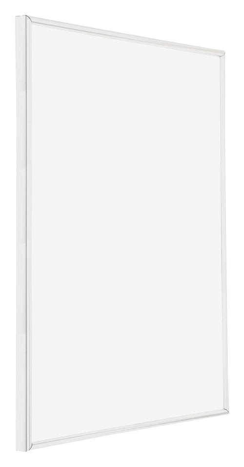 Annecy Kunststoff Bilderrahmen 28x35cm Weiss Hochglanz Vorne Schuin | Yourdecoration.at