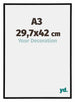 Annecy Kunststoff Bilderrahmen 29 7x42cm A3 Schwarz Hochglanz Messe | Yourdecoration.at
