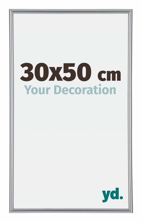 Annecy Kunststoff Bilderrahmen 30x50cm Silber Vorne Messe | Yourdecoration.at