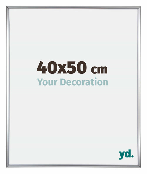 Annecy Kunststoff Bilderrahmen 40x50cm Silber Vorne Messe | Yourdecoration.at