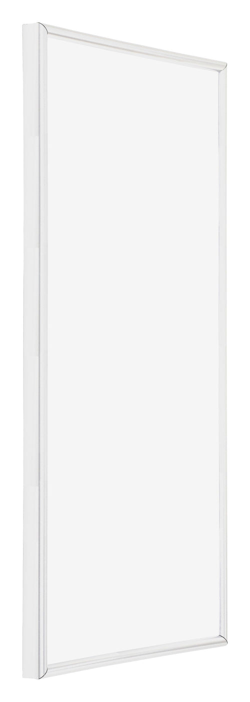 Annecy Kunststoff Bilderrahmen 40x70cm Weiss Hochglanz Vorne Schuin | Yourdecoration.at