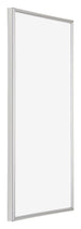 Annecy Kunststoff Bilderrahmen 40x80cm Silber Vorne Schuin | Yourdecoration.at