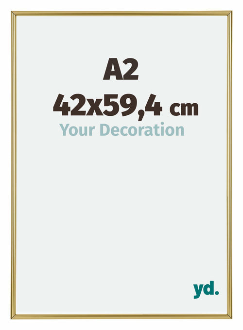 Annecy Kunststoff Bilderrahmen 42x59 4cm A2 Gold Vorne Messe | Yourdecoration.at