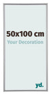 Annecy Kunststoff Bilderrahmen 50x100cm Silber Vorne Messe | Yourdecoration.at
