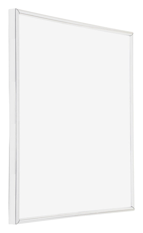 Annecy Kunststoff Bilderrahmen 70x70cm Weiss Hochglanz Vorne Schuin | Yourdecoration.at
