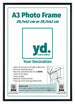 Aurora Aluminium Bilderrahmen 29 7x42cm A3 set von 2 Schwarz Vorne Einlegeblatt | Yourdecoration.de
