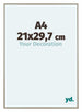 Austin Aluminium Bilderrahmen 21x29 7cm A4 Champagner Vorne Messe | Yourdecoration.at