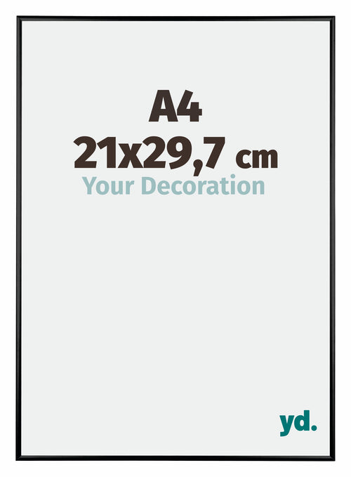 Austin Aluminium Bilderrahmen 21x29 7cm A4 Schwarz Hochglanz Vorne Messe | Yourdecoration.at