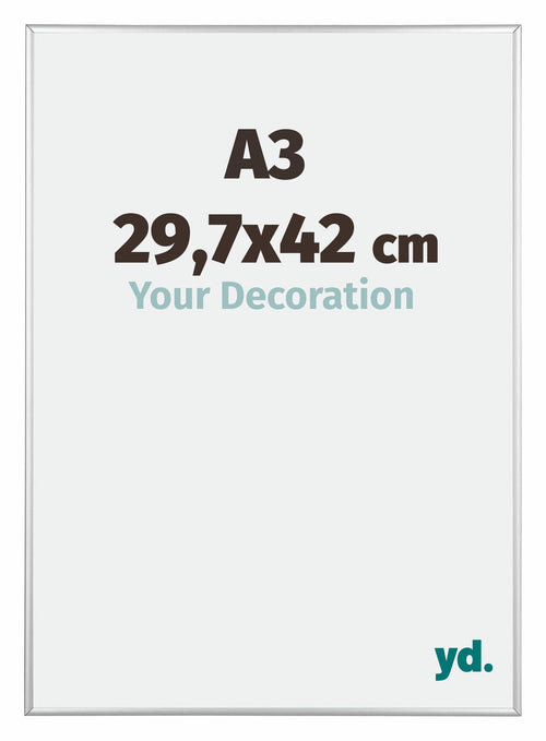 Austin Aluminium Bilderrahmen 29 7x42cm A3 Silber Hochglanz Vorne Messe | Yourdecoration.at