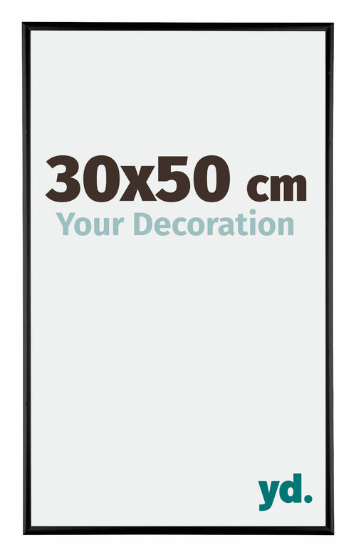 Austin Aluminium Bilderrahmen 30x50cm Schwarz Hochglanz Vorne Messe | Yourdecoration.at