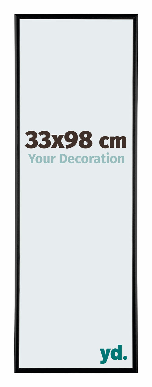 Austin Aluminium Bilderrahmen 33x98cm Schwarz Hochglanz Vorne Messe | Yourdecoration.at