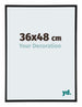 Austin Aluminium Bilderrahmen 36x48cm Schwarz Hochglanz Vorne Messe | Yourdecoration.at