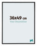 Austin Aluminium Bilderrahmen 36x49cm Schwarz Matt Vorne Messe | Yourdecoration.at