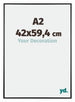Austin Aluminium Bilderrahmen 42x59 4cm A2 Schwarz Hochglanz Vorne Messe | Yourdecoration.at