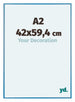 Austin Aluminium Bilderrahmen 42x59 4cm A2 Stahl Blau Vorne Messe | Yourdecoration.at