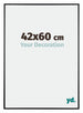 Austin Aluminium Bilderrahmen 42x60cm Schwarz Hochglanz Vorne Messe | Yourdecoration.at