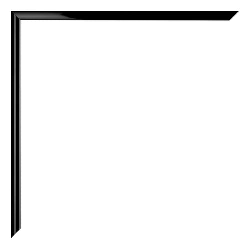 Austin Aluminium Bilderrahmen 50x70cm Schwarz Hochglanz Detail Ecke | Yourdecoration.at