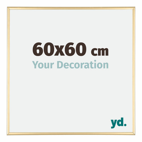 Austin Aluminium Bilderrahmen 60x60cm Gold Glanz Vorne Messe | Yourdecoration.at