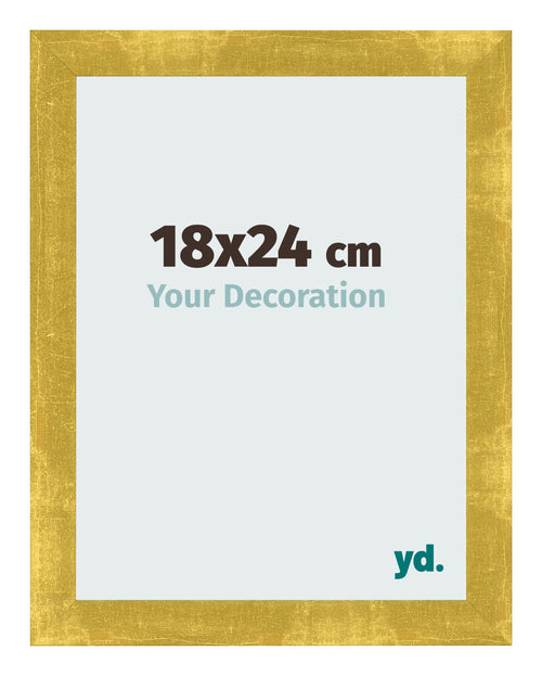 Bilderrahmen 18x24cm Gold Vintage MDF Pisa Vorne Messe | Yourdecoration.at