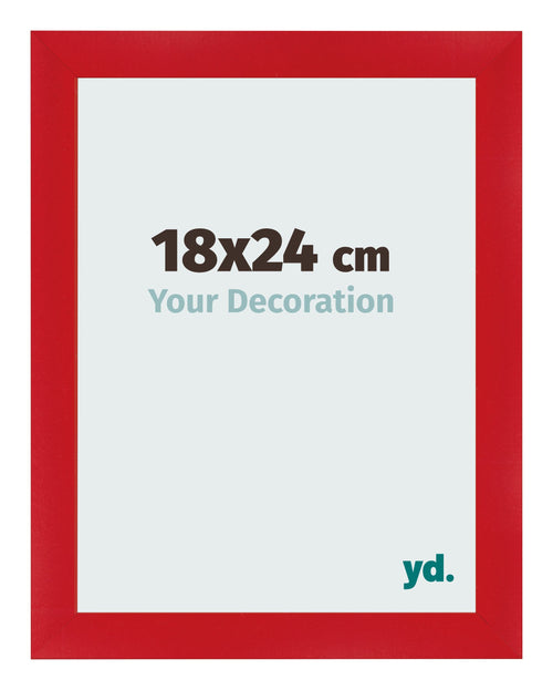 Bilderrahmen 18x24cm Rot MDF Pisa Vorne Messe | Yourdecoration.at