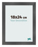 Bilderrahmen 18x24cm Schwarz Silber Poliert MDF Pisa Vorne Messe | Yourdecoration.at
