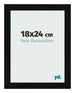 Bilderrahmen 18x24cm Schwarz Silber Poliert MDF Pisa Vorne Messe | Yourdecoration.at