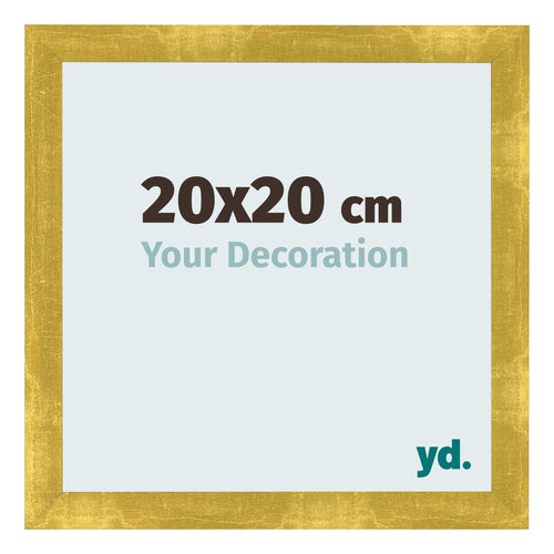 Bilderrahmen 20x20cm Gold Vintage MDF Pisa Vorne Messe | Yourdecoration.at