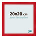 Bilderrahmen 20x20cm Rot MDF Pisa Vorne Messe | Yourdecoration.at
