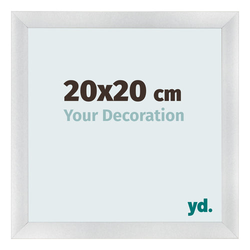 Bilderrahmen 20x20cm Silber Schwarz Gewischt MDF Pisa Vorne Messe | Yourdecoration.at