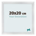 Bilderrahmen 20x20cm Silber Schwarz Gewischt MDF Pisa Vorne Messe | Yourdecoration.at