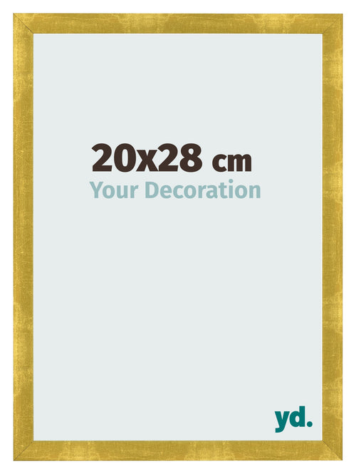 Bilderrahmen 20x28cm Gold Vintage MDF Pisa Vorne Messe | Yourdecoration.at