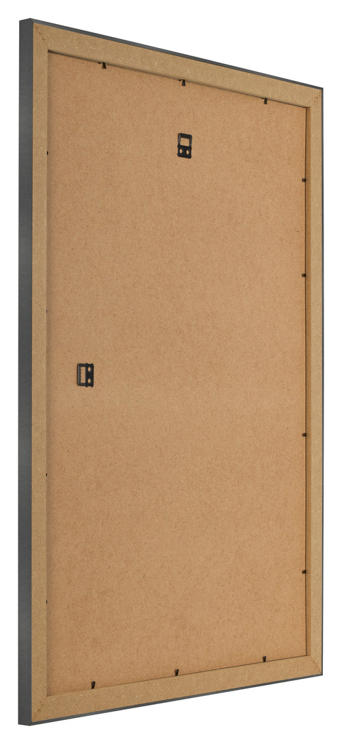 Bilderrahmen 20x28cm Schwarz Silber Poliert MDF Pisa Ruckseite Schrag | Yourdecoration.at