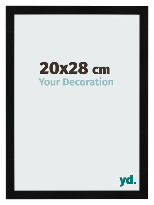Bilderrahmen 20x28cm Schwarz Silber Poliert MDF Pisa Vorne Messe | Yourdecoration.at