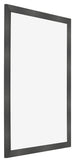 Bilderrahmen 20x28cm Schwarz Silber Poliert MDF Pisa Vorne Schrag | Yourdecoration.at