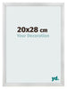 Bilderrahmen 20x28cm Silber Schwarz Gewischt MDF Pisa Vorne Messe | Yourdecoration.at