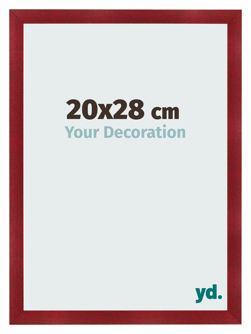 Bilderrahmen 20x28cm Weinrot Gewischt MDF Pisa Vorne Messe | Yourdecoration.at