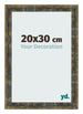 Bilderrahmen 20x30cm Blau Gold Meliert MDF Pisa Vorne Messe | Yourdecoration.at