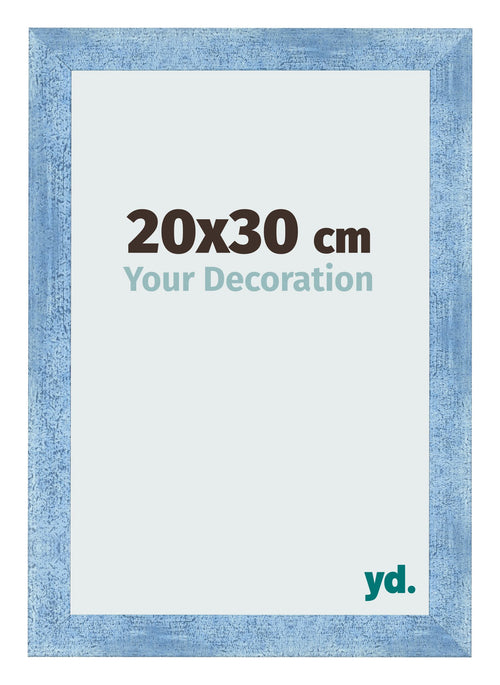 Bilderrahmen 20x30cm Hellblau Gewischt MDF Pisa Vorne Messe | Yourdecoration.at