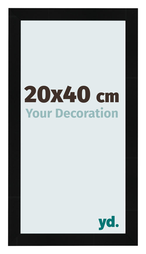 Bilderrahmen 20x40cm Schwarz Silber Poliert MDF Pisa Vorne Messe | Yourdecoration.at