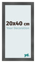 Bilderrahmen 20x40cm Schwarz Silber Poliert MDF Pisa Vorne Messe | Yourdecoration.at