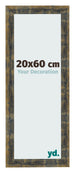 Bilderrahmen 20x60cm Blau Gold Meliert MDF Pisa Vorne Messe | Yourdecoration.at