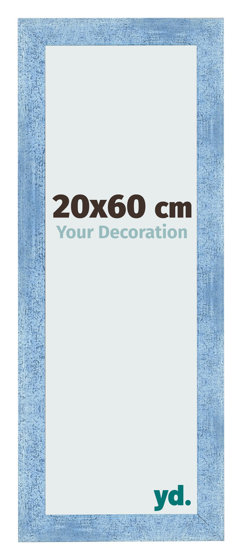 Bilderrahmen 20x60cm Hellblau Gewischt MDF Pisa Vorne Messe | Yourdecoration.at