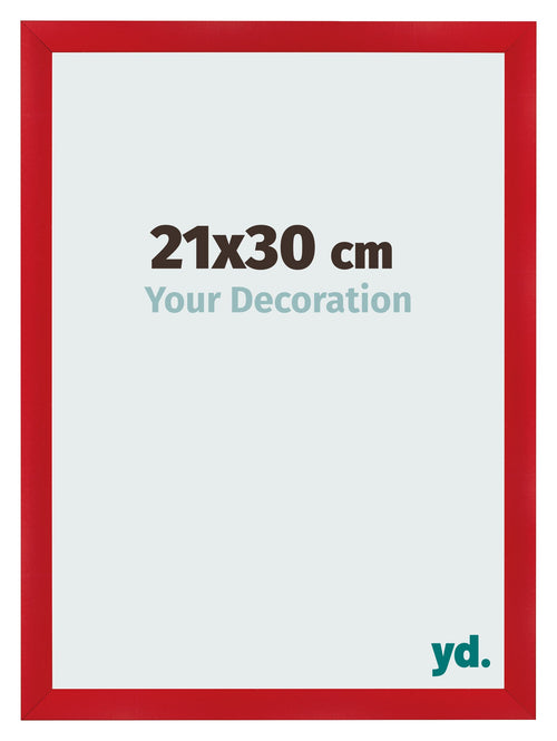 Bilderrahmen 21x30cm Rot MDF Pisa Vorne Messe | Yourdecoration.at