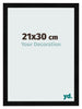 Bilderrahmen 21x30cm Schwarz Silber Poliert MDF Pisa Vorne Messe | Yourdecoration.at