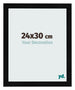 Bilderrahmen 24x30cm Schwarz Silber Poliert MDF Pisa Vorne Messe | Yourdecoration.at