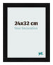 Bilderrahmen 24x32cm Schwarz Silber Poliert MDF Pisa Vorne Messe | Yourdecoration.at